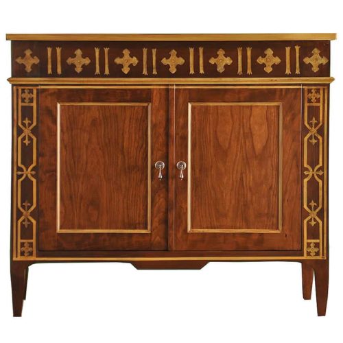 Custom Cafissi Cabinet in cherry w/gold paint detail - 42"