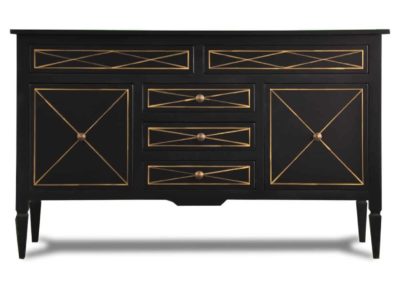 Valentino Double Sink Base in Onyx