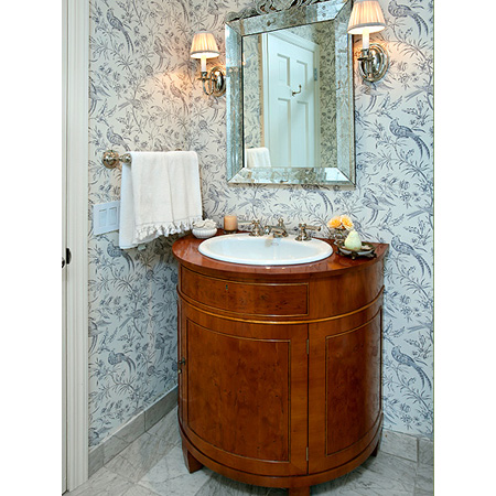 Cur 37 Demilune Bathroom Vanity, Demilune Bathroom Vanity