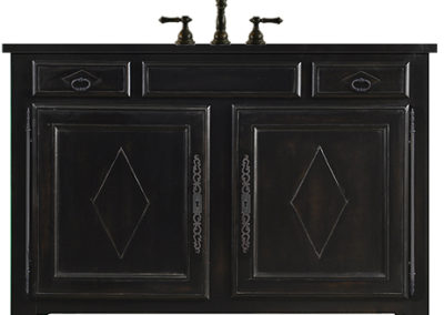 Tuscany Sink Base - 48" - Black wash on cherry