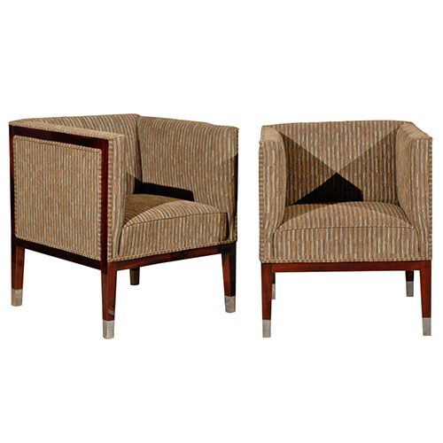 Art Deco Square Back Chairs - J. Tribble