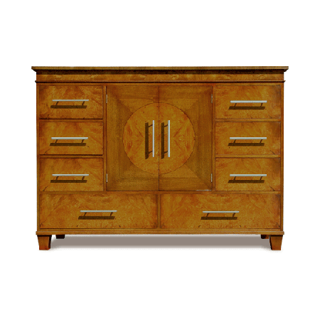 Custom Art Deco Walnut Dresser
