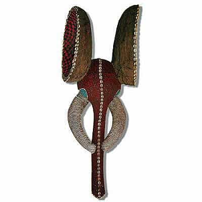 Royal Beaded Elephant Mask (brown)