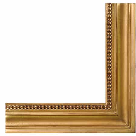Gold Bead Mirror Frame