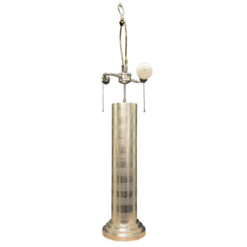 silver leafed table lamp