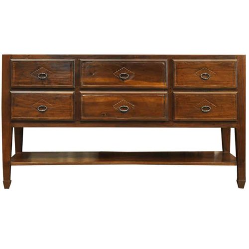 Tuscan Console Double Drawer - Walnut - 58"