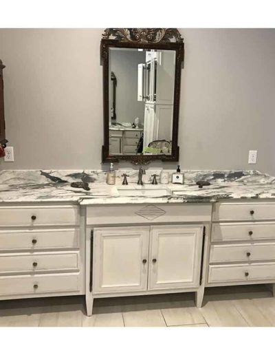 Installed Gustavian Sink Base Vanity