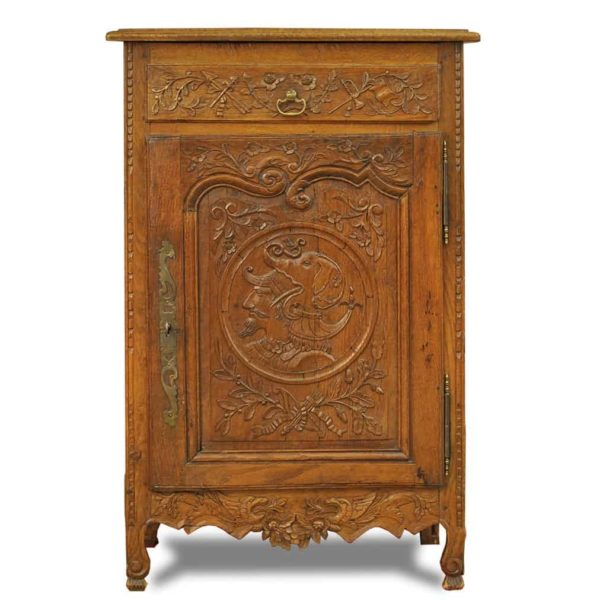 Convertible Antique-Heavily Carved Antique Cupboard - 26" W
