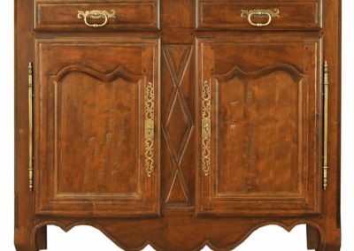 Country French Sink Base - 42" - Cherry with Brass Hardware
