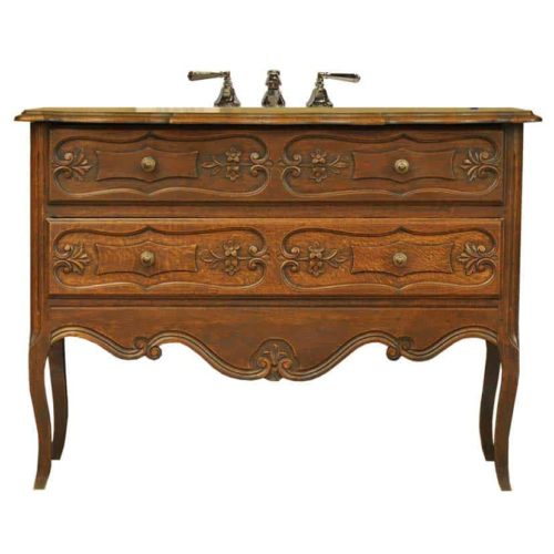 Carved Oak Louis XV Style - 41.5" W; #FR-2020a-44