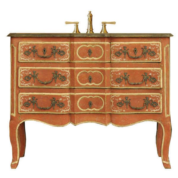 Louis XV Style Scallop Front Commode