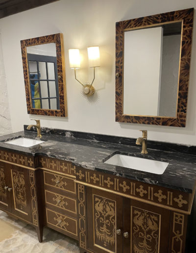 Cafissi Sink Base and Tortoiseshell Mirror Frames