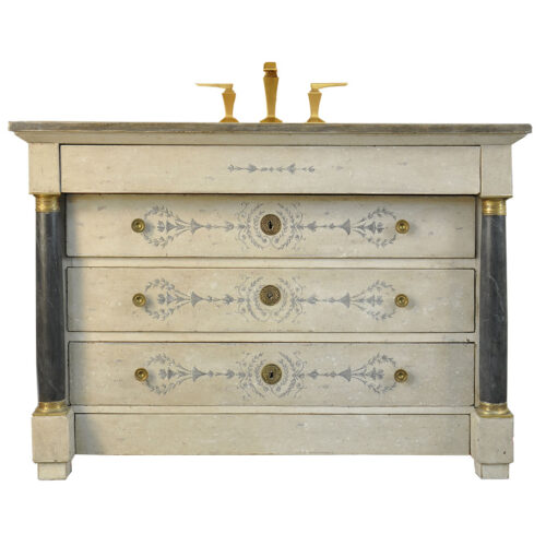 Empire Period Painted Commode
