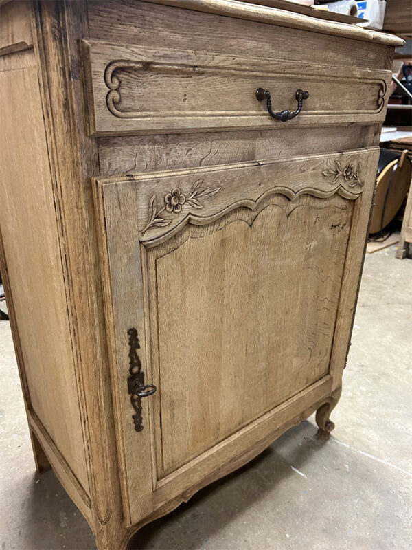 Louis XV Bleached Oak Cabinet