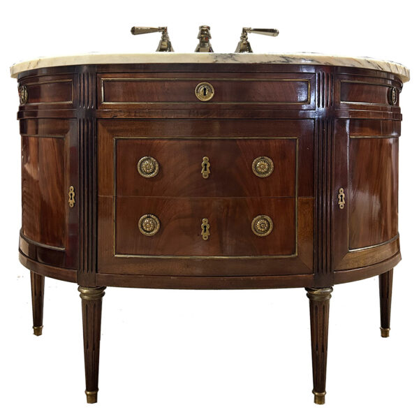 Louis XVI Style Demilune Cabinet