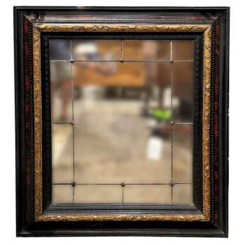 mirror with textured wood