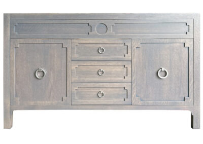 Karen Sink Base - 60"; 1/4 Sawn Oak with Gray Wash