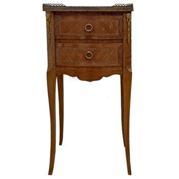 Marqueterie Louis XV Style Bedside Table