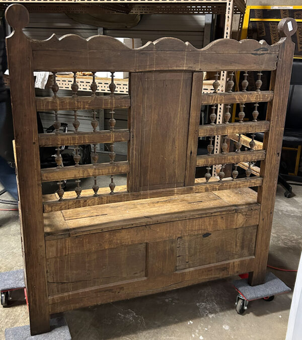 Carved Oak Coffer Bench