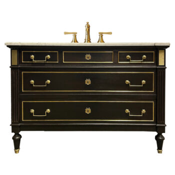 Louis XVI Style Black Commodes